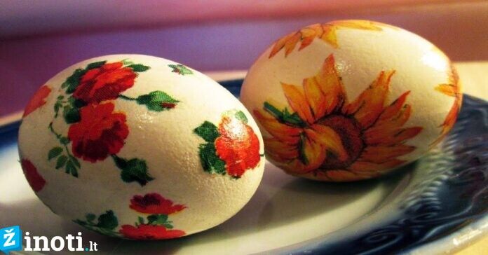 Labai paprastas ir gražus velykinių kiaušinių marginimo būdas be dažų