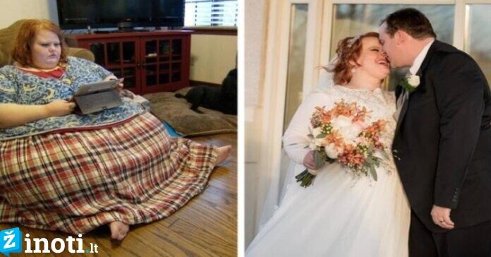 34 metų amerikietė numetė 200 kg ir ištekėjo už savo gyvenimo meilės