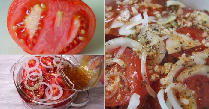 Nepaprastai skanus ir gaivus pomidorų užkandis, kuris tinka prie visko