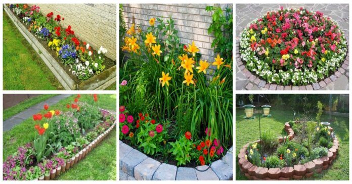 Nuostabių gėlių darželių idėjos: naudokite akmenis, medieną ir plytas