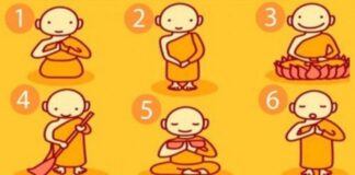 Pasirinkite budistų vienuolį ir perskaitykite jums skirtą pranešimą