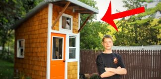 13-metis savo kieme pasistatė mini namą, kurį privalote pamatyti
