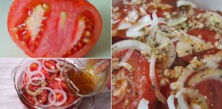 Pats geriausias užkandis: aštrūs pomidorai su svogūnais!
