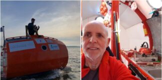 72 metų pensininkas statinėje per 122 dienas perplaukė vandenyną