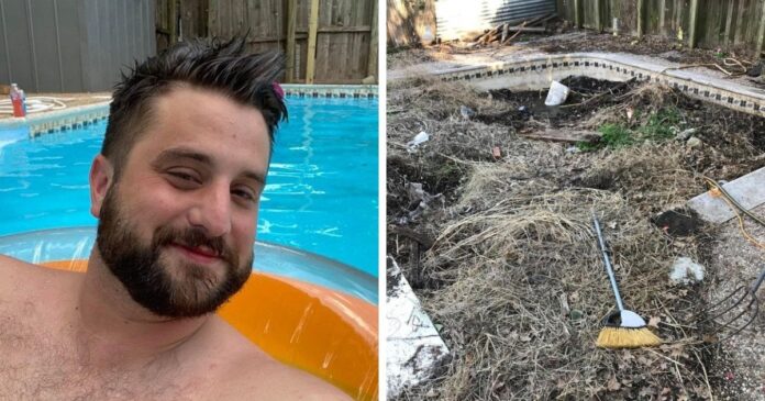 Vyras nusipirko namą, kad jį perparduotų, tačiau persigalvojo, kai kieme rado baseiną