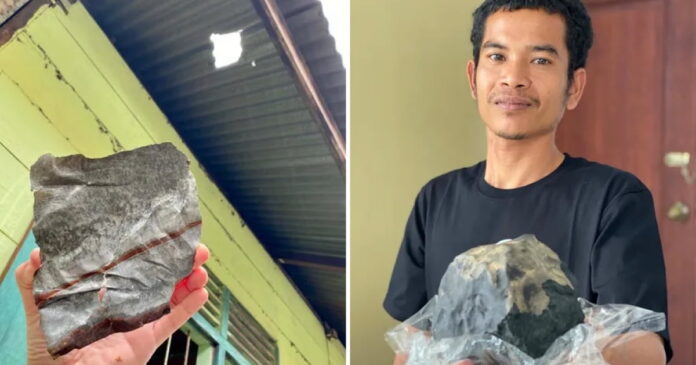 Meteorito fragmentas nukrito ant indoneziečio namo stogo. Vyras jį pardavė ir praturtėjo