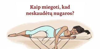 Patarimai, kokioje padėtyje miegoti, kad neskaudėtų nugaros