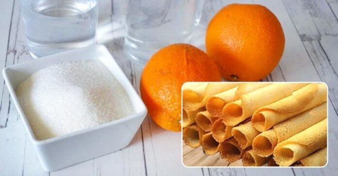Traškūs ir neįprasti apelsininio cukraus ritinėliai