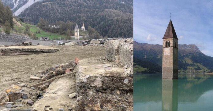 Italijoje iškilo prieš 70 m. nuskendęs kaimas. Kas iš jo liko?