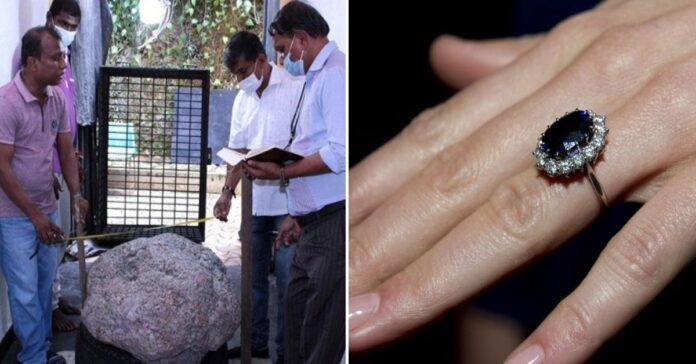 Šri Lankoje vyras savo kieme iškasė šulinį ir atrado milžinišką safyrą, kurio vertė yra 100 milijonų dolerių