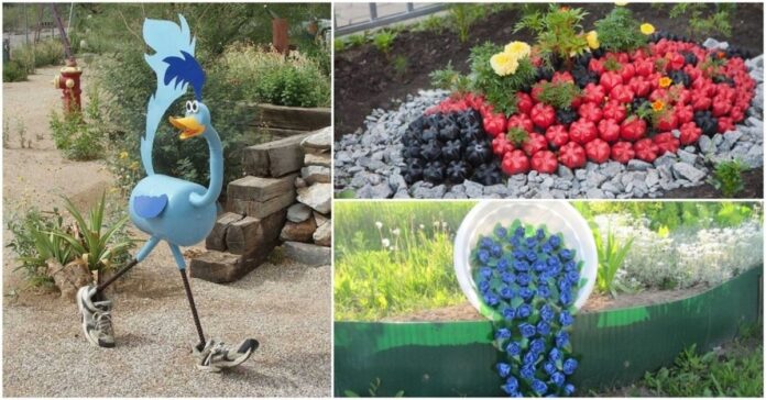 Nustebinkite savo kaimynus žavingu sodo dekoru, pagamintu iš paprastų plastikinių butelių