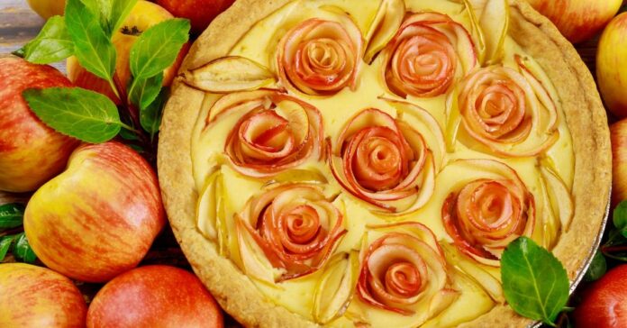 Prabangus obuolių pyragas „rožės
