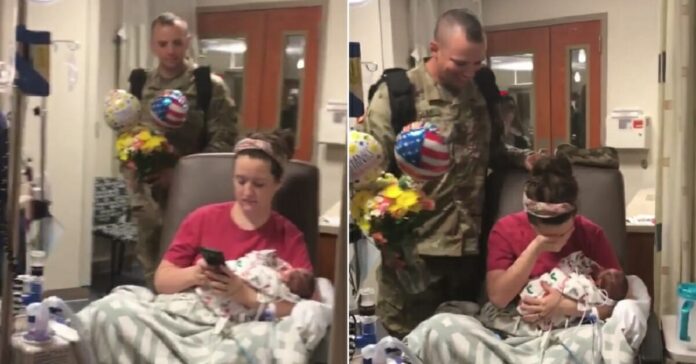 Kareivis ateina į ligoninę, kad nustebintų savo žmoną, kuri intensyviosios terapijos skyriuje lanko neišnešiotus kūdikius