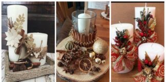 Tereikia paprastos baltos žvakės, cinamono ir kelių kitų dekoracijų: idėjos, kaip papuošti žvakes Kalėdų metu